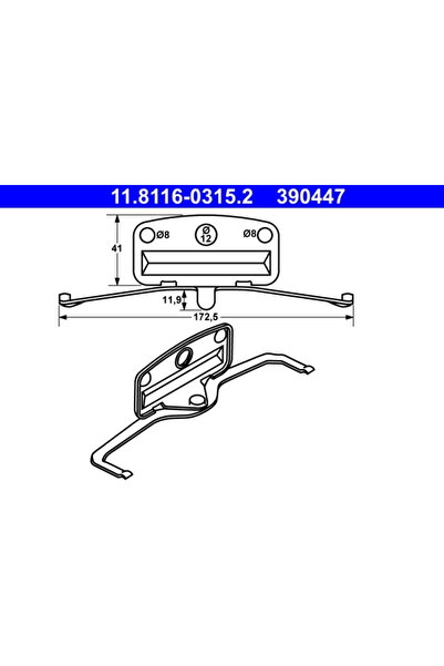 Ate Спирачен апарат Пружина Bmw 1 Cupe/3/5