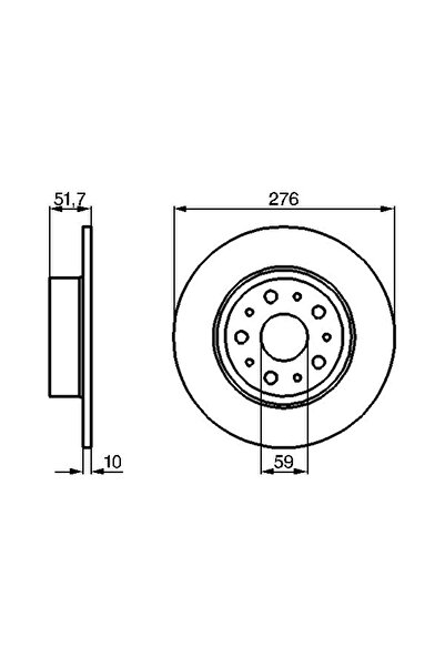 Bosch Disc Frana Alfa Romeo 166 Lancia Kappa