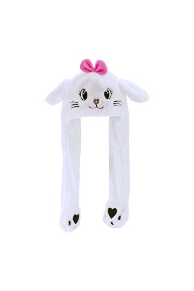 Aware Time Movable Lighted Winter Beanie Hat with Plush Figures and Movable Ears