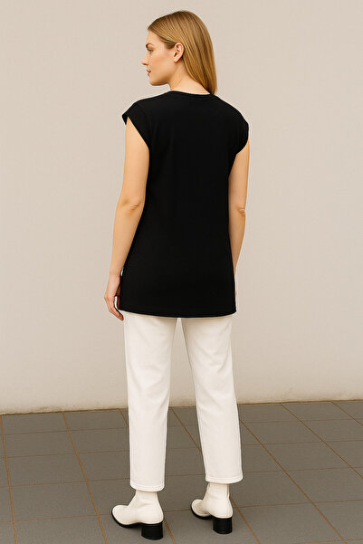 Dİ GİYİM Women's Circular Neck Sleeveless Inner Tunic