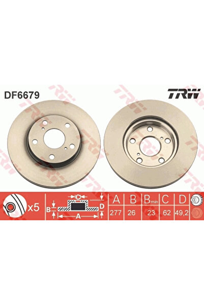 TRW Disc Frana Toyota Auris/Corolla Limuzina