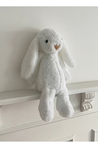 MR.Frenks Çocuk Sevimli Tavşan Uyku&Oyun Arkadaşı Peluş Yastık Beyaz 45 cm