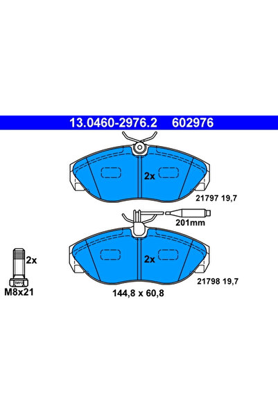 Ate Set Placute Frana Frana Disc Citroen Jumper 1 Bus/Jumper 1 Caroserie/Jump...