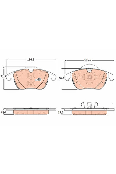 TRW Set Placute Frana Frana Disc Land Rover Discovery