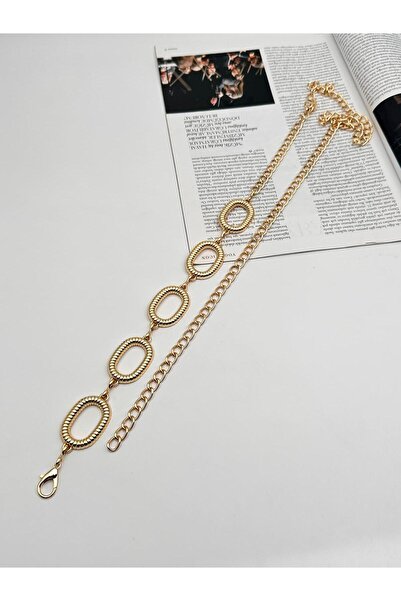 MODAM HİFA Gold Chain Belt Women's Belt Dress Belt Waist Belt Body Belt Shirt Belt