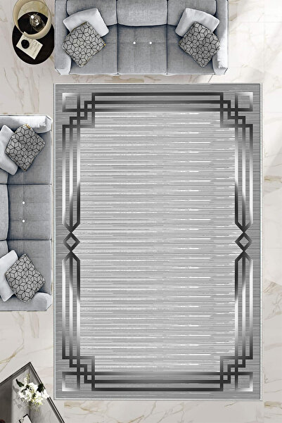 KRAL HOME Dijital Baskı Kaymaz Deri PVC Taban Yıkanabilir Yolluk Koridor Mutf...