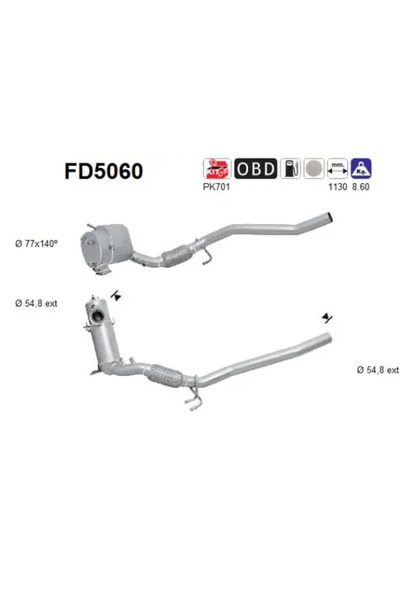 As Filtru Funingine/Particule Sist.De Esapament Audi A3 Seat Altea/Leon 2003-...