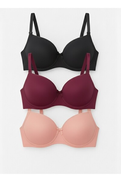 SOFENNA Women's Wire-Filled Supported Daily 3-Piece Bra Set