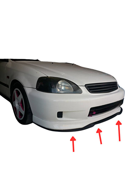 bestuning Honda Civic İES ES Uyumlu Evrensel Universal 3 Parça Cupra Kupra Ön Ek Tampon Dili Lip Esnek Karlık