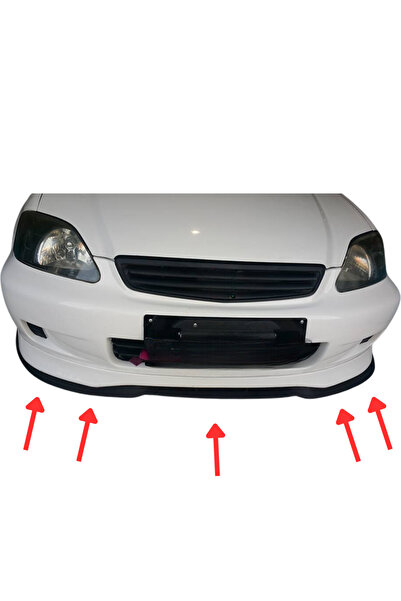 bestuning Honda Civic İES ES Uyumlu Evrensel Universal 3 Parça Cupra Kupra Ön Ek Tampon Dili Lip Esnek Karlık