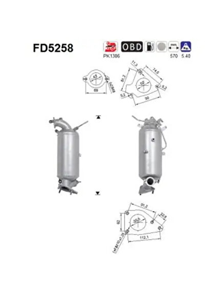 As Filtru Funingine/Particule Sist.De Esapament Honda Civic 9