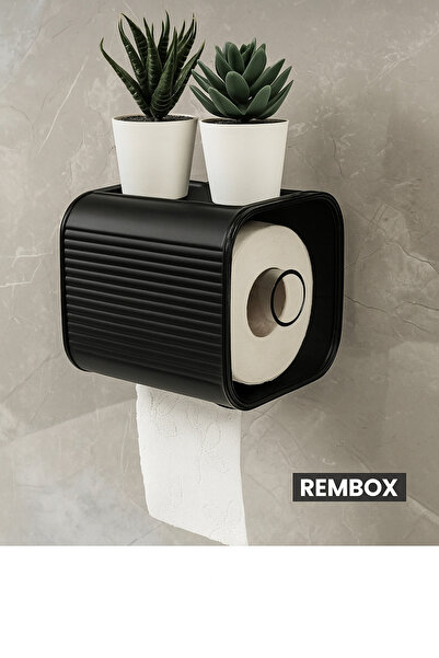 Rembox Adhesive Bathroom Toilet Roll Holder Wc Napkin Holder Paper Holder Toilet Paper Organizer