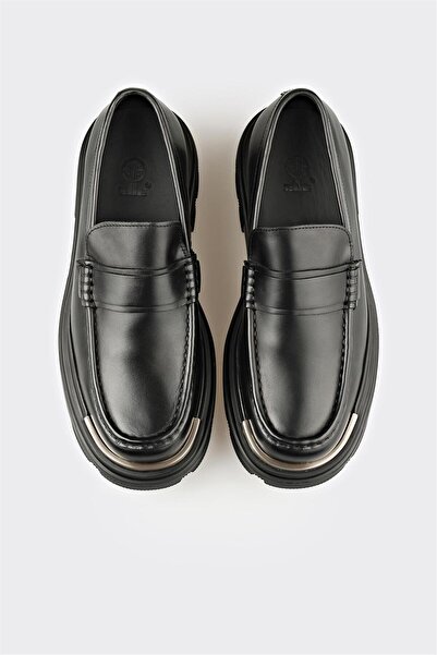 Elle Shoes Siyah Deri Erkek Günlük Ayakkabı