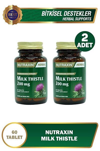 Nutraxin Milk Thistle 200 Mg 60 Tablet 2 Adet