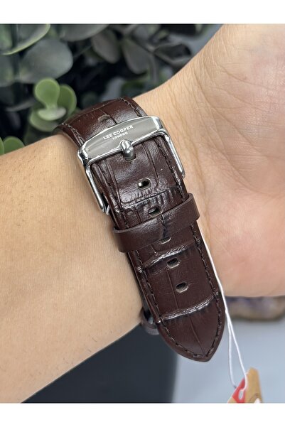 Lee Cooper Marka Lüks Serisi Multifonksiyonel Deri Kordonlu TakvimliErkek Saat - 2 Yıl Garantili