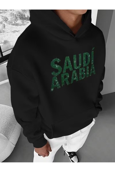 Flaubert Men's Saudiaaa Arabia Printed Sweatshirt Oversize