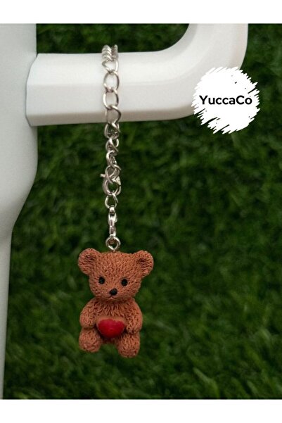 YuccaCo Accessorize Your Life Ayılı Termos Süsü/Kalpli Ayıcık Termos Charm/Ko...