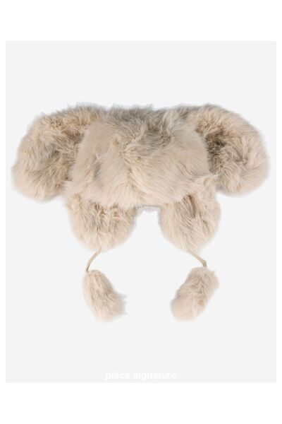 PIECE SIGNATURE Beretă de pluș iepure pentru femei