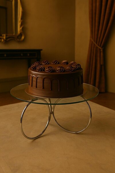 Süper Home Διακοσμητικό ασημένιο ανοξείδωτο κρεμαστό σταντ Pastalık Kura με ρ...