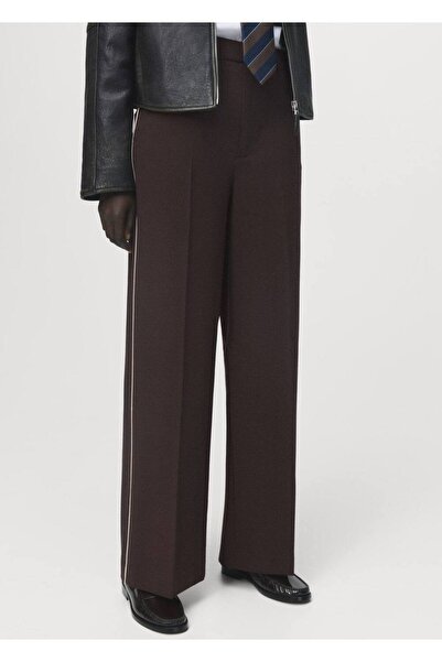 MANGO Woman Yandan çizgili pantolon