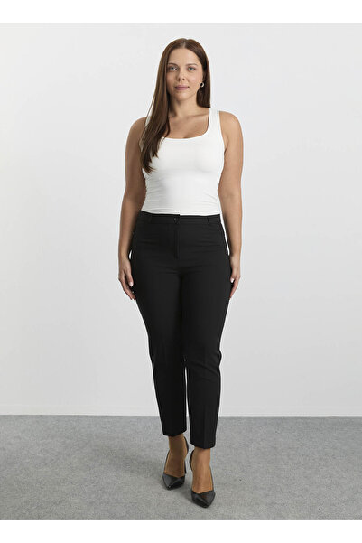 Selen Normal Bel Normal Siyah Kadın Pantolon 25KSL5458