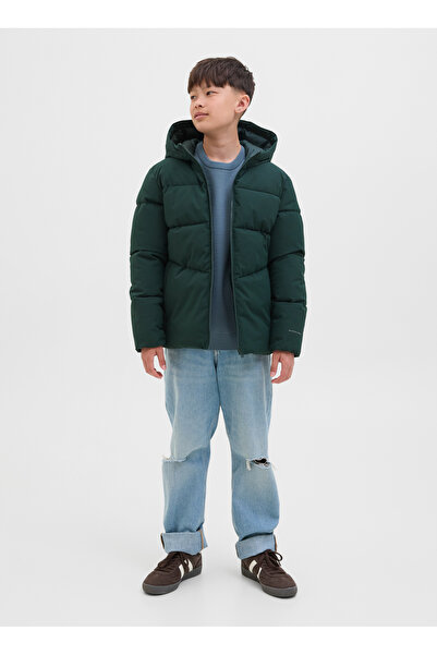 Jack & Jones Koyu Yeşil Erkek Çocuk Şişme Mont 12283847