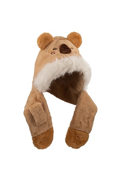 Aware Time Children's Plush Eared Thick Fur Beanie Hat