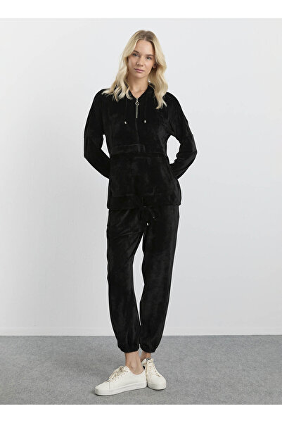 Selen Normal Bel Standart Siyah Kadın Pantolon 25KSL5453