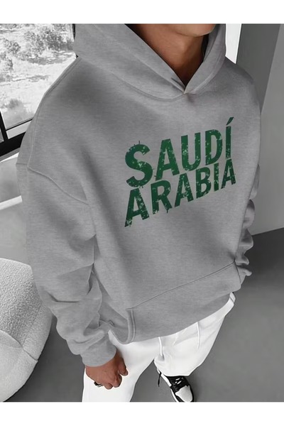 Flaubert Men's Saudiaaa Arabia Printed Sweatshirt Oversize