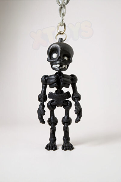 Xtoys Skibz Siyahi İskelet Anahtarlık, Çanta Charmı ve Aksesuarı, Sevgiliye H...