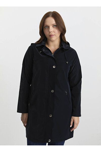 Selen Lacivert Kadın Normal Trençkot 25KSL9521