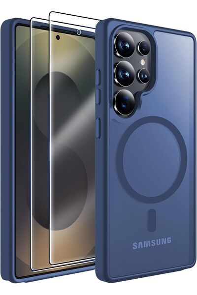 Kipgsm Samsung Galaxy S24 Ultra Uyumlu Ekran Koruyucu Kılıf Magsafe Sarj Dest...