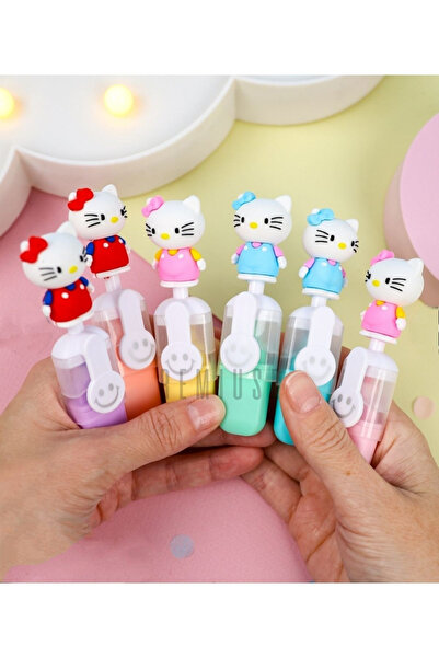 Remiuse Hello Kitty 6'lı Mini Fosforlu Kalem Seti Marker Sevimli Öğrenci Kız ...