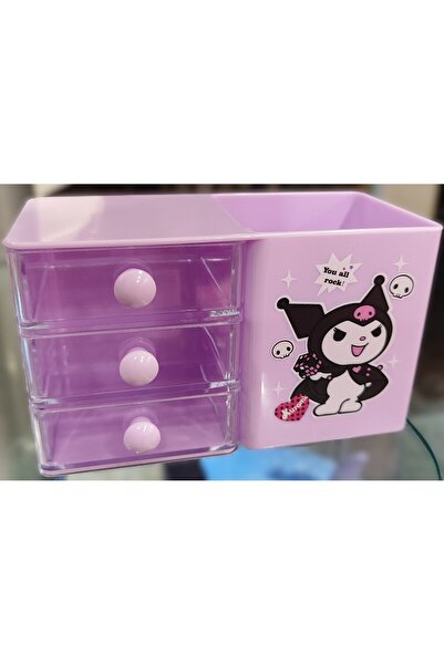 ada çanta kırtasiye منظم أقلام بلاستيكي مع درج لسطح المكتب بتصميم كورومي (14 ...