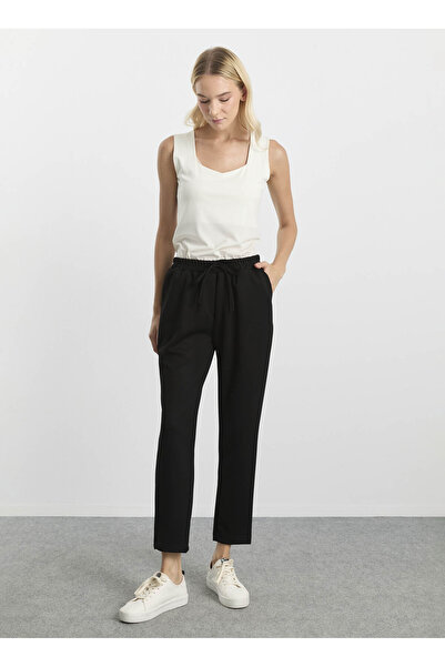 Selen Normal Bel Standart Siyah Kadın Pantolon 25KSL5450