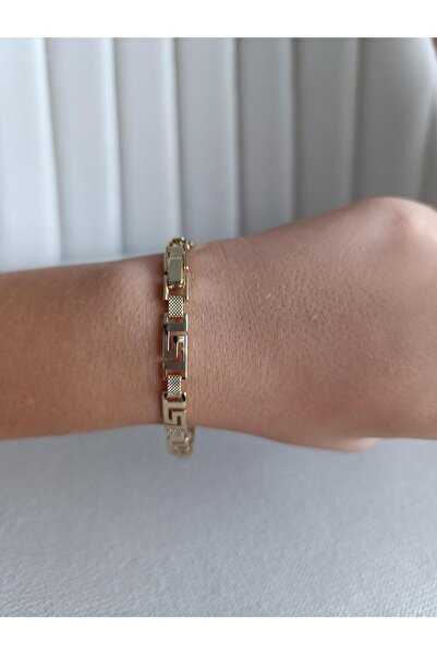 RP COMPANY سوار فولاذي ذهبي، طراز يوناني