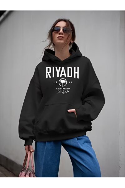 Flaubert Women's Riyadh Saudia Printed Sweatshirt Oversize
