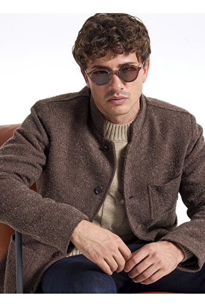 Fabrika Slim Fit Kahve Erkek Düz Ceket F5WM-CKT 2891