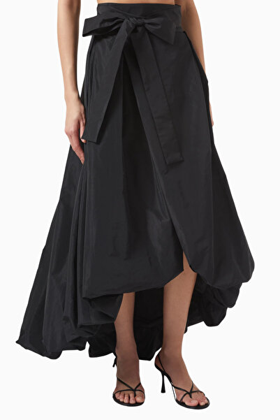 PİNKO Barbagianni Balloon Skirt, Luxurious Taffeta Maxi Skirt with Bow Detail
