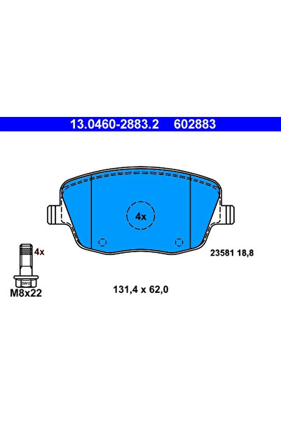Ate Set Placute Frana Frana Disc Seat Cordoba/Ibiza 3 Skoda Fabia 1/Fabia 2/R...