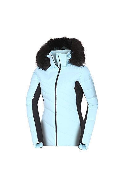 NORTHFINDER Geacă de schi pentru femei, la modă, cu blană KELLIE, albastru de...