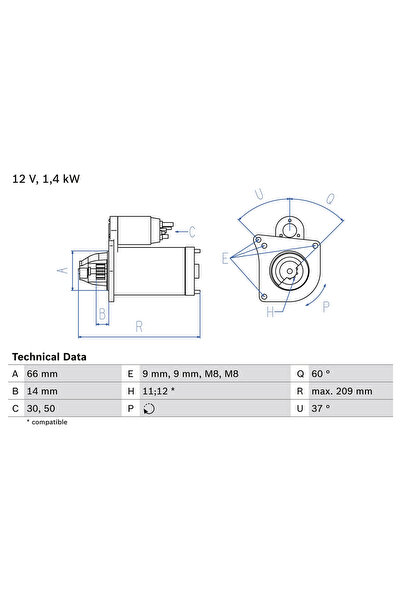 Bosch Demaror Citroen Berlingo / Berlingo First Microbus / Berlingo Multispac...