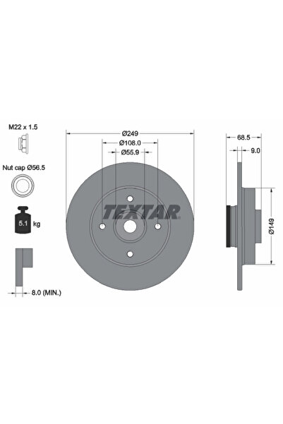 Krieger Disc Frana Citroen C4 1/C4 Cupe Peugeot 307