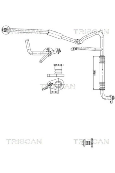 TRISCAN Conducta Presiune Variabila Aer Conditionat Spate Citroen C5 3/C6 Peu...