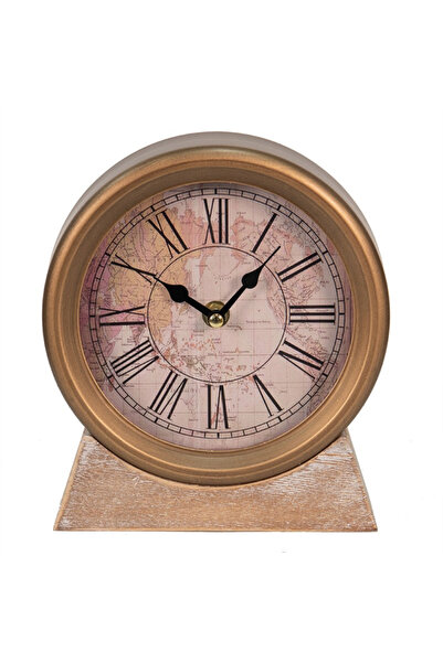 Clayre & Eef Ceas masa maro auriu 17x4x20 cm