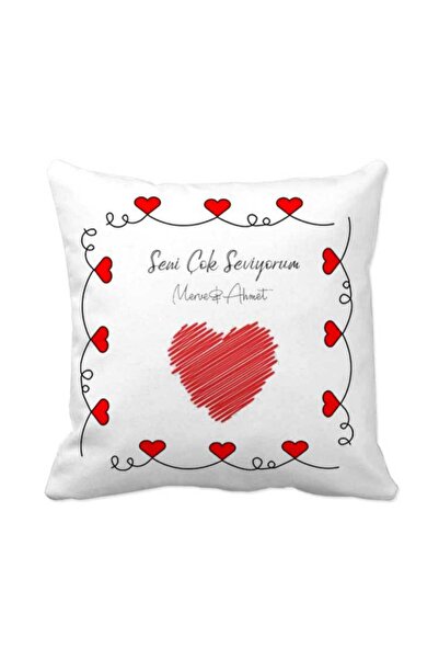 Generic Brand Ribbon Heart Pattern Gift Sublimation Pillowcases Ask the Salesman for It