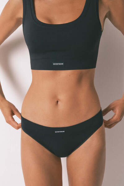 Women'secret Classic seamless black panty