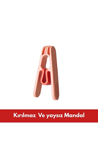Makker Home 16'lı Premium Plastik Yaysız Mandal, Kırılmaz Mandal, Çamaşır Mandalı, Yaysız Mandal, Poşet Klipsi