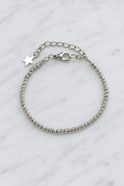 Gunessa Thin Dorika Bracelet Silver Color 17 cm