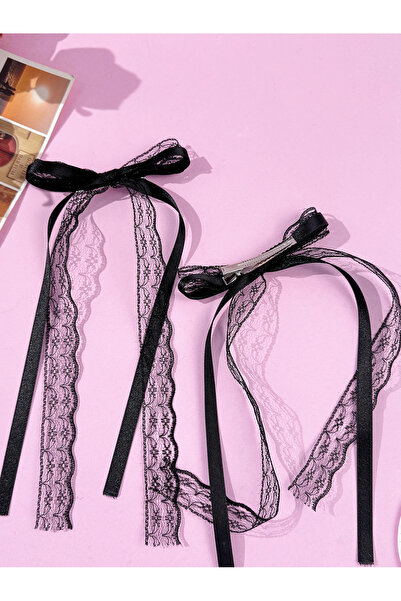 Fiyonks Atölye Cataramă cu design special cu fundă 2 bucăți, cataramă pentru ...